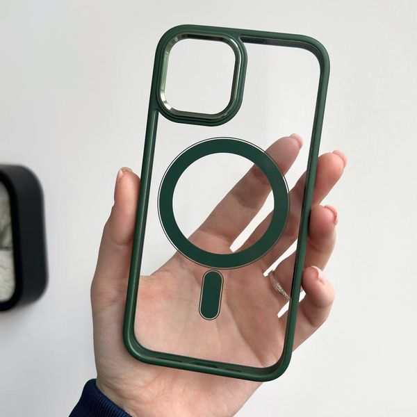 Чехол Crystal Guard Case with MagSafe для IPhone 14 Pro Max Dark Green 505236 фото