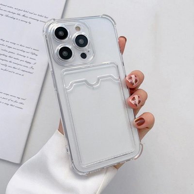 Чохол для iPhone 14 Plus з кишенею для карт Pocket Card Transparent case 1-00007 фото