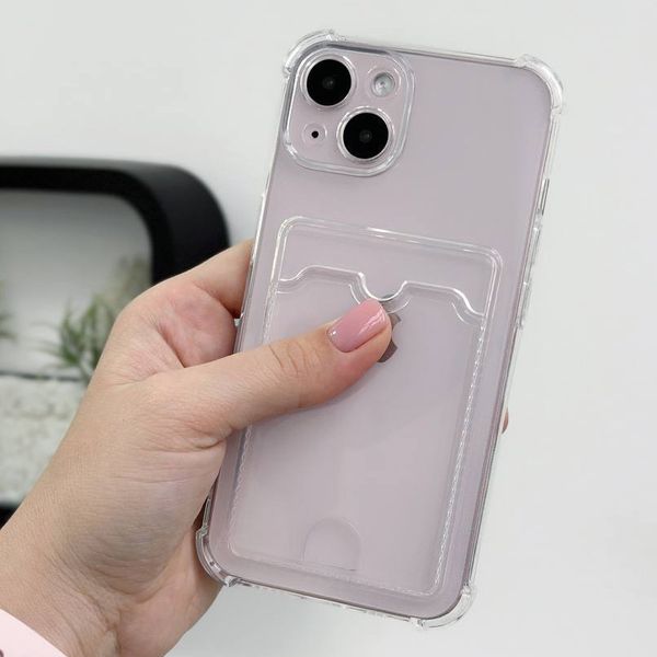 Чохол для iPhone 14 Plus з кишенею для карт Pocket Card Transparent case 1-00007 фото