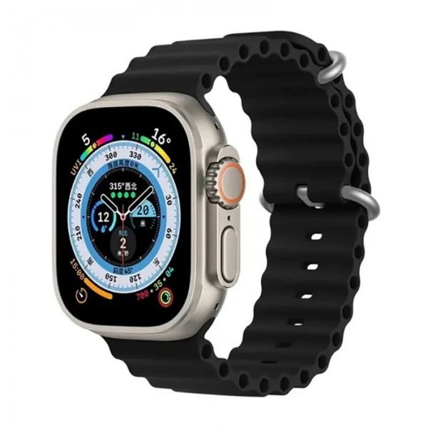 Ремінець Ocean Band для Apple Watch 42mm / 44mm / 45mm / 49mm Black 4-00023 фото