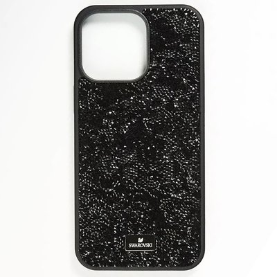 Чехол для iPhone 15 Pro Swarovski DIAMOND со стразами Black 981071 фото