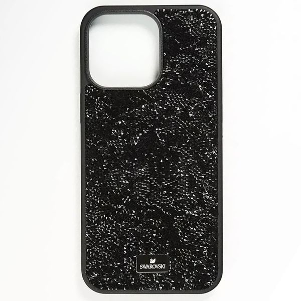 Чохол для iPhone 15 Pro Swarovski DIAMOND зі стразами Black 981071 фото