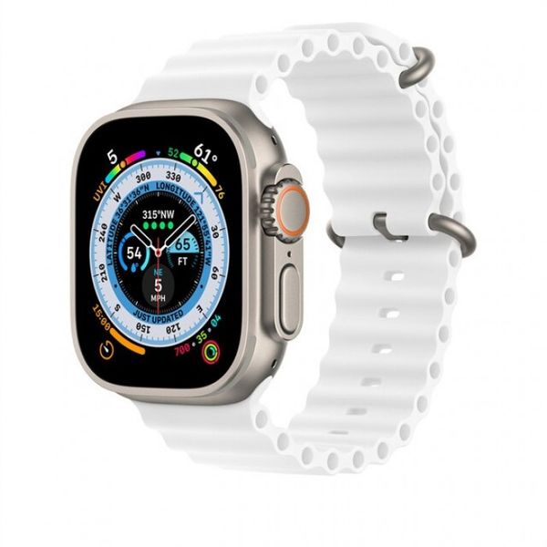 Ремінець Ocean Band для Apple Watch 42mm / 44mm / 45mm / 49mm White 4-00028 фото