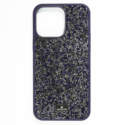 Чохол для iPhone 15 Pro Swarovski DIAMOND зі стразами Deep Purple 981074 фото