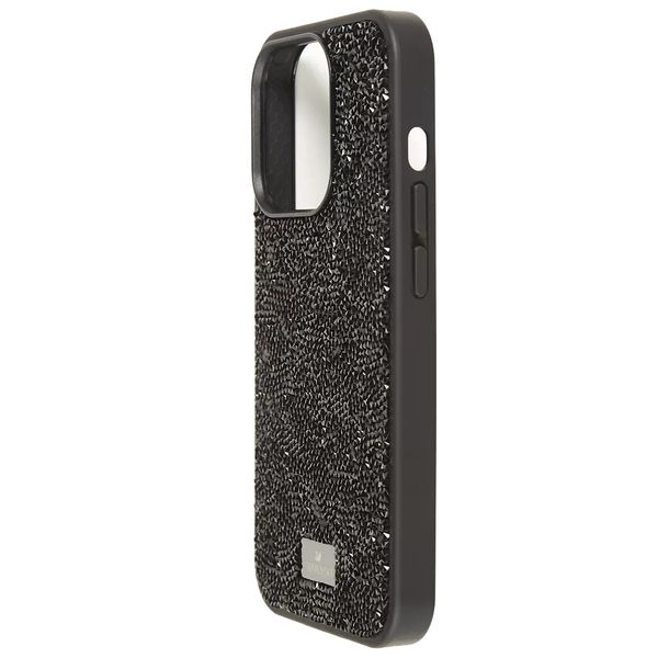 Чохол для iPhone 13 Swarovski DIAMOND зі стразами та мікрофіброю Black SI10901 фото