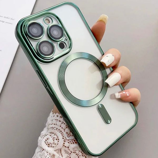 Чехол Shining With Magsafe for iPhone 11 Pro Max Dark Green 1-14117 фото