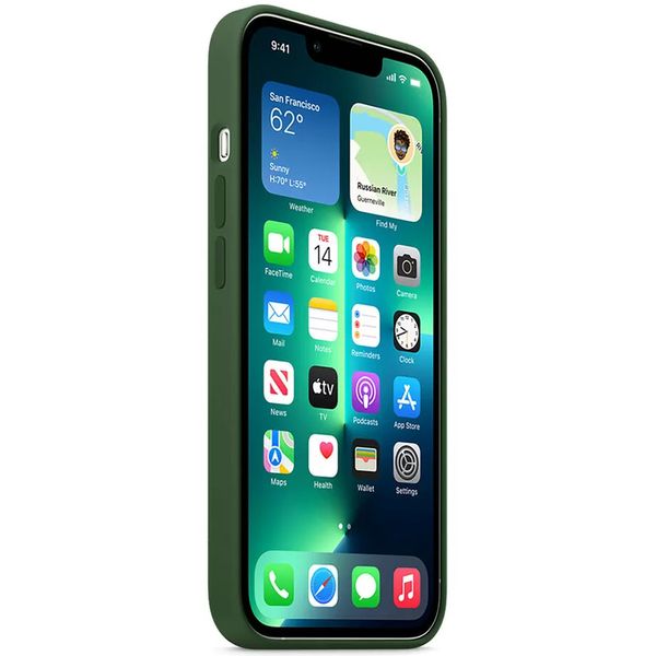 Чохол Silicone Case Full with MagSafe OEM для iPhone 13 Pro Max Clover 5501 фото