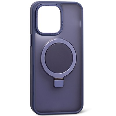 Чохол Matt Guard MagSafe Case для iPhone 15 Dark Blue кільце підставка 1-15015 фото