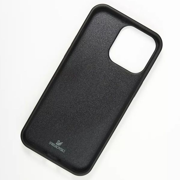 Чехол для iPhone 14 Pro Swarovski DIAMOND со стразами Black 490225 фото