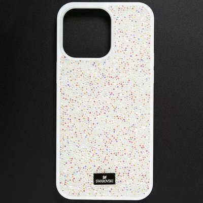 Чохол для iPhone 14 Pro Swarovski DIAMOND зі стразами White 490236 фото