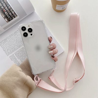 Чохол прозорий з ремінцем для iPhone 13 Mini Pink Sand 1-74224 фото