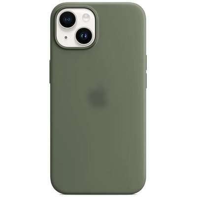 Чехол Silicone Case Full with MagSafe OEM для iPhone 14 Olive 5121 фото